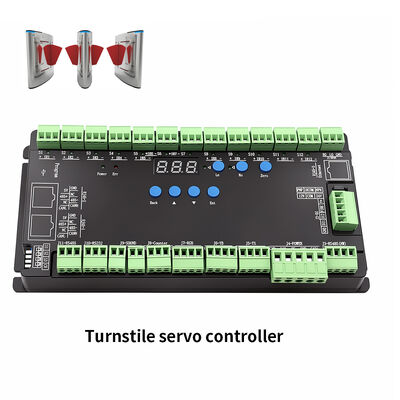 DC20~30V টার্নস্টাইল সার্ভো কন্ট্রোলার RS232, RS485, CAN, মডবাস যোগাযোগ সরবরাহ করে -25~55°C, স্পিড গেট, উইং গেট এবং সুইং গেটগুলির জন্য উপযুক্ত